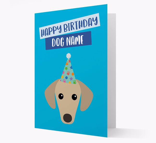 Personalised 'Happy Birthday {dogsName}' Card with {breedCommonName} Icon